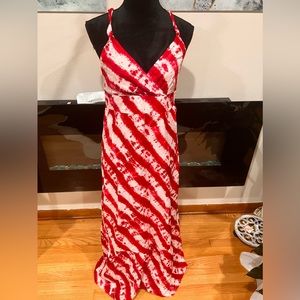 2/$20 … Hot pink tie dye maxi dress.. size 10